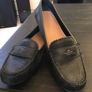 Black leather authentic Coach Odette